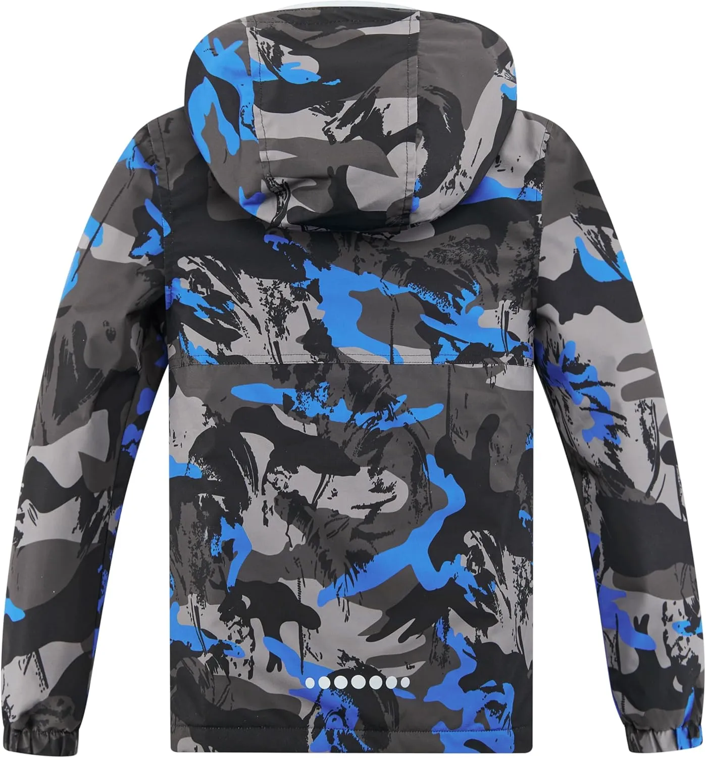 Boys Rain Jackets Waterproof Hooded fleece Raincoats Lightweight Windbreakers for Kids