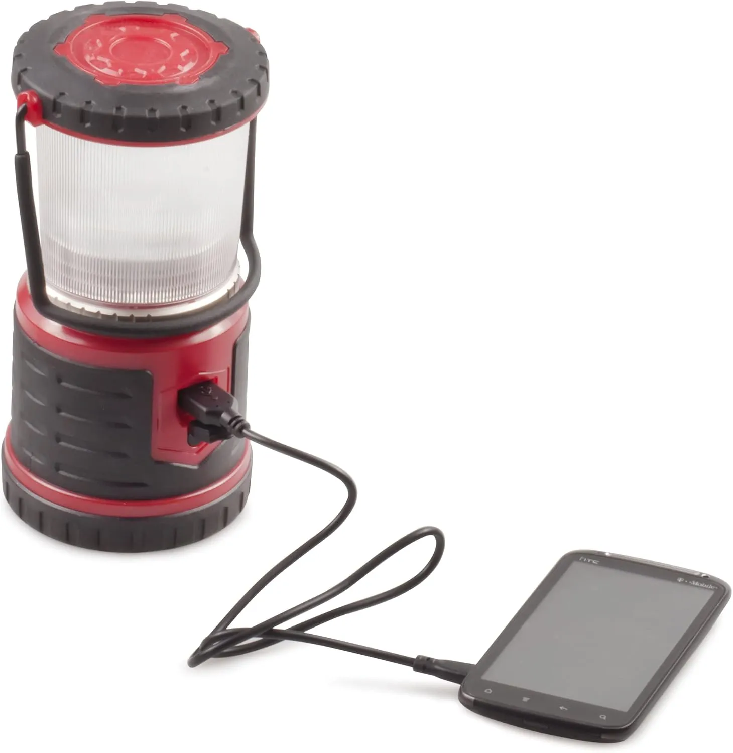 Brightest LED Rechargeable Lantern | Hurricane, Camping, Storm | Power Bank Light | 400 Hour Runtime (400 Lumen, Red)