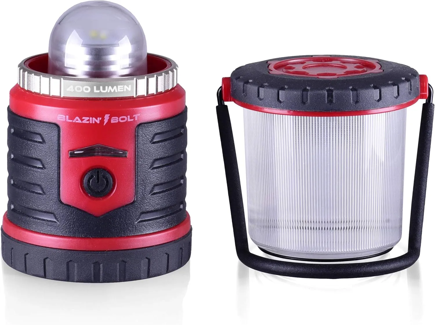 Brightest LED Rechargeable Lantern | Hurricane, Camping, Storm | Power Bank Light | 400 Hour Runtime (400 Lumen, Red)