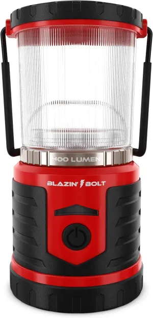 Brightest LED Rechargeable Lantern | Hurricane, Camping, Storm | Power Bank Light | 400 Hour Runtime (400 Lumen, Red)