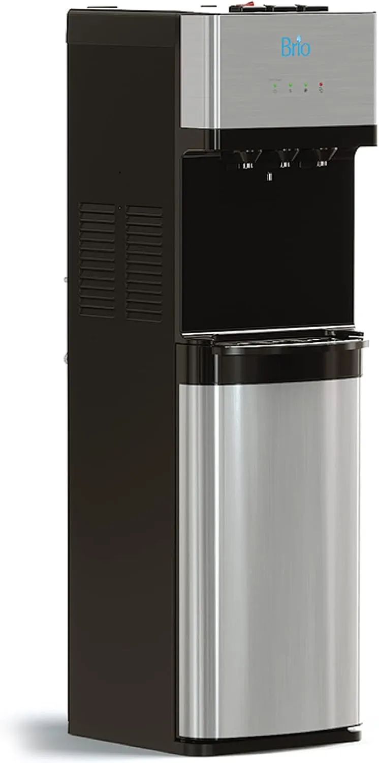 Brio Self Cleaning Bottleless Water Cooler Dispenser, UL Approved, Stainless Steel, Point of Use Drinking Water Filter, Hot, Cold, and Room Temperature