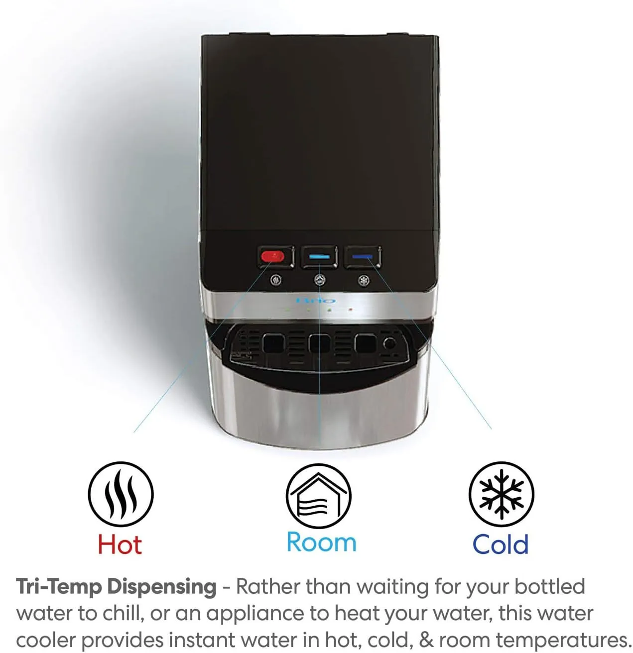 Brio Self Cleaning Bottleless Water Cooler Dispenser, UL Approved, Stainless Steel, Point of Use Drinking Water Filter, Hot, Cold, and Room Temperature