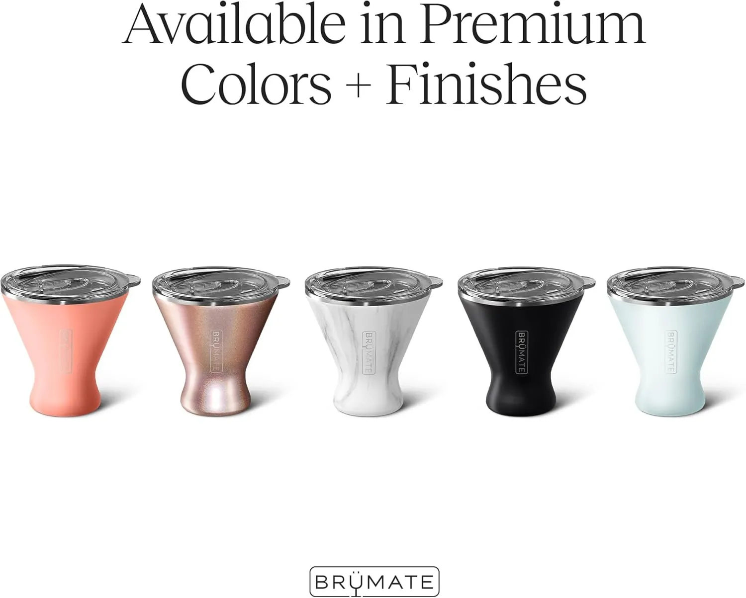 BrüMate MargTini 10oz Martini Margarita Tumbler - Made With Vacuum-Insulated Stainless Steel (Matte Black)