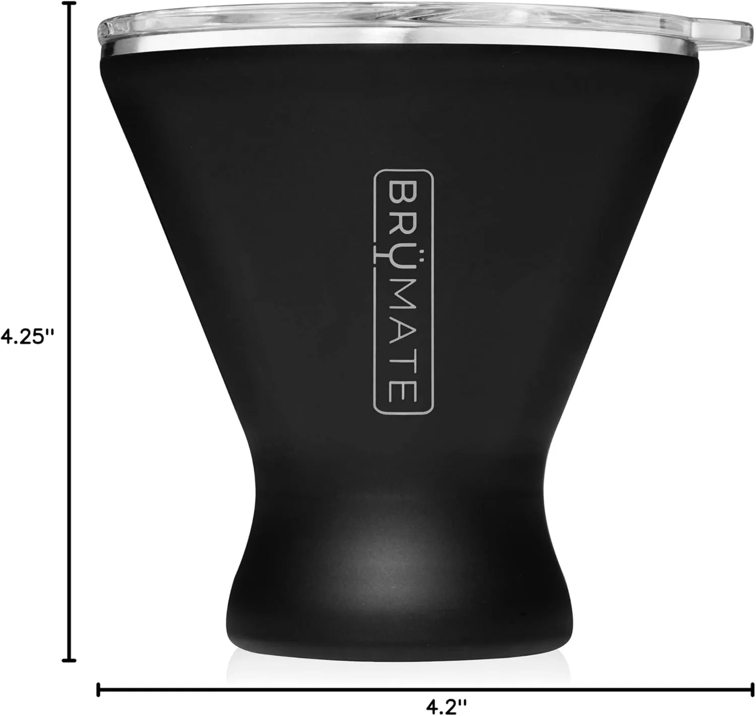 BrüMate MargTini 10oz Martini Margarita Tumbler - Made With Vacuum-Insulated Stainless Steel (Matte Black)
