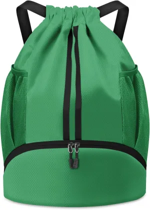 BROTOU Soccer Bags, Football Backpack, Volleyball Bag, Drawstring Soccer Backpack with Ball and Shoe Compartment