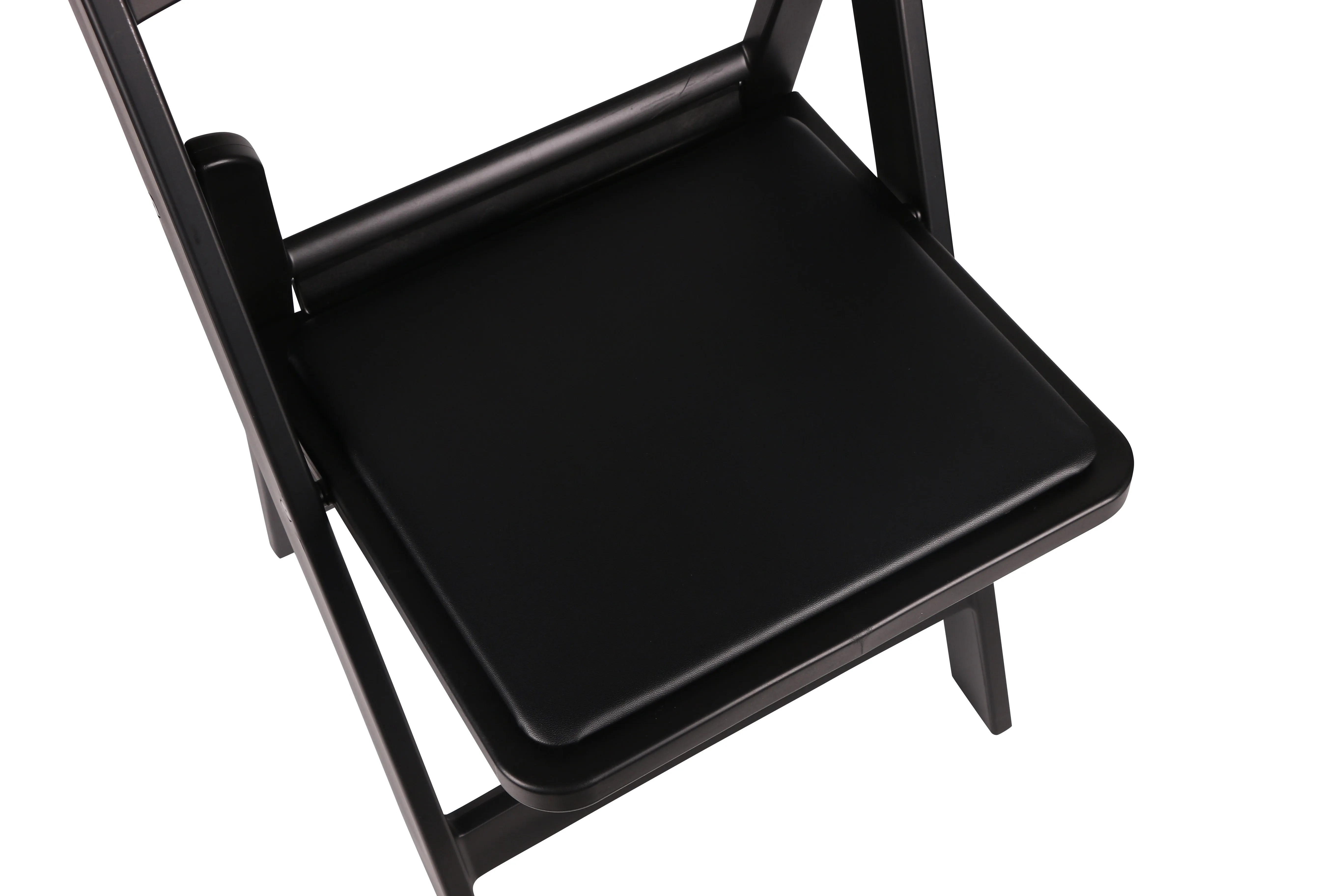 BTExpert Resin Folding Chair Vinyl Padded Seat Indoor Outdoor lightweight Set for Home Event Party Picnic Kitchen Dining Church School Weddings Black Set of 20