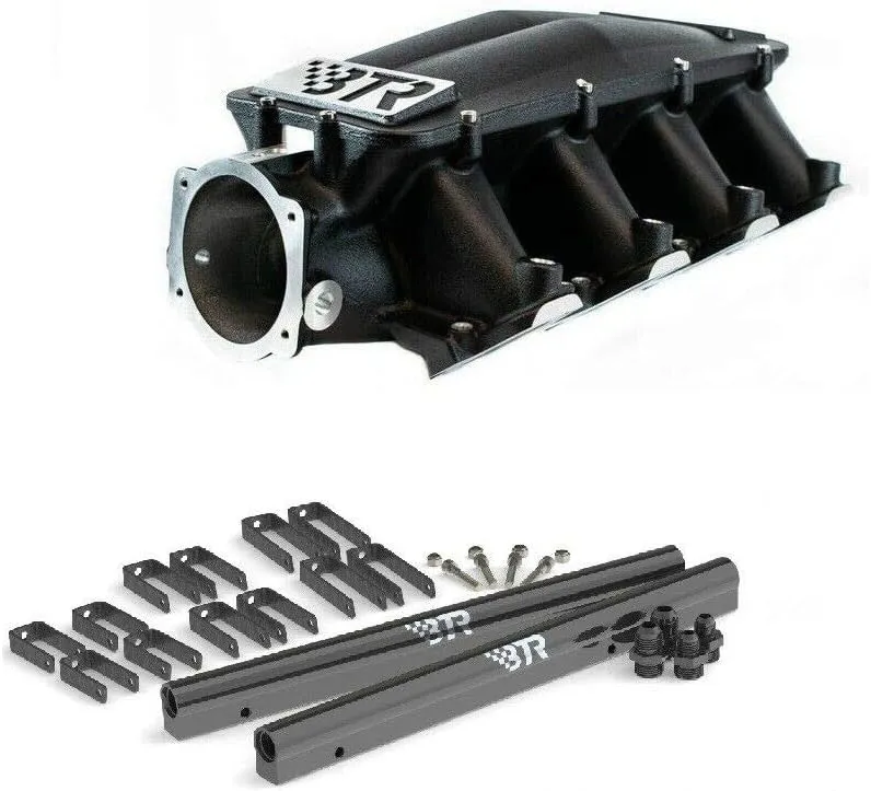 BTR Black Equalizer 1 Intake Manifold Cathedral Head Brian Tooley IMA-01 LS1 LS2 LS6 4.8 5.3 5.7 6.0 (Black Intake and Fuel Rails)