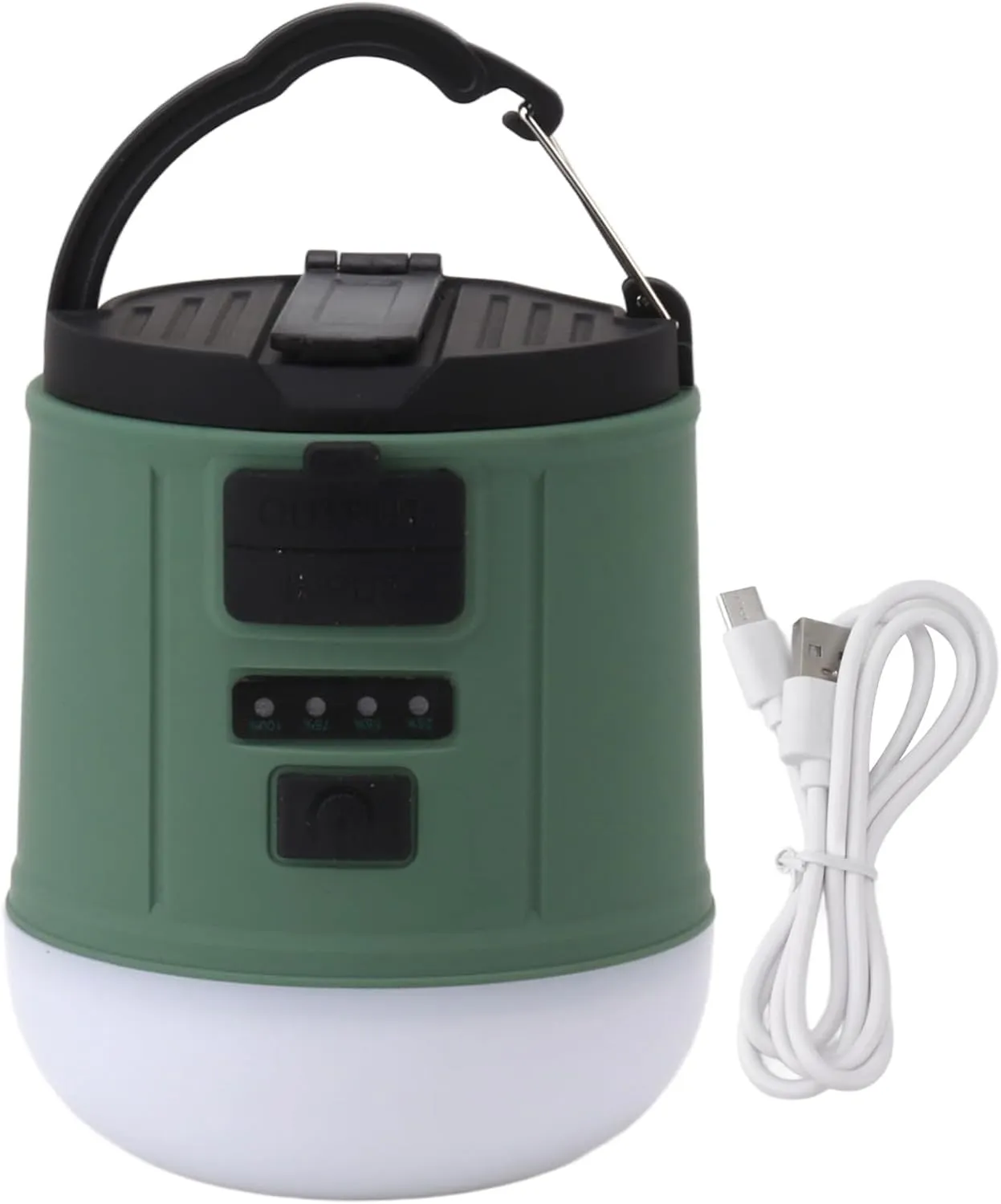Buachois Camping Lantern Flashlights, USB Rechargeable Hanging LED Camping Light, Hand Crank 9 Lighting Modes Lightweight with Battery for Power Outage Emergency