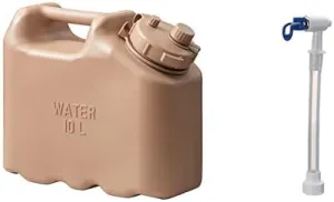 Bundle of Scepter 2.5 Gallon True Military BPA Free Water Container, Jug for Camping and Emergency Storage, Sand   Scepter 10266 Military Water Can Spout for Camping and Emergency Water Jugs