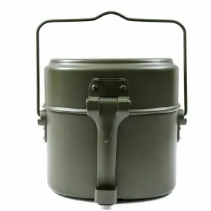 BW Germany Army Style mess kit Aluminium military bowler pot 3 pieces kit repro