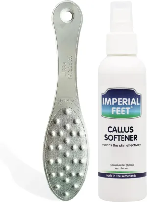 Callus Remover for Feet Extra Strength with Stainless Steel Foot File (Pedicure Grade) - Professional Foot Rasp Callus Remover Softener - Callus Treatment Heels, and Hands - Cuticle Remover & Softener