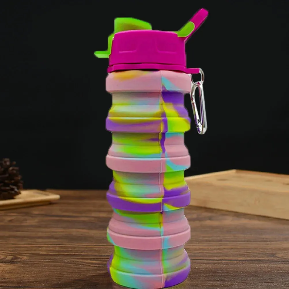 Camouflage Silicone Collapsible Water Bottle