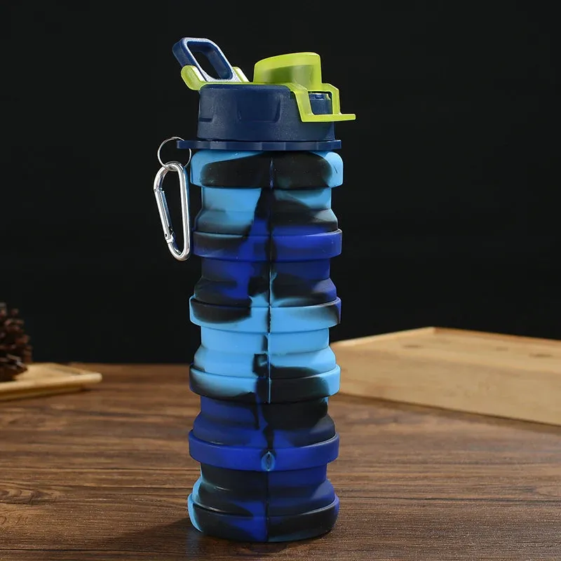 Camouflage Silicone Collapsible Water Bottle