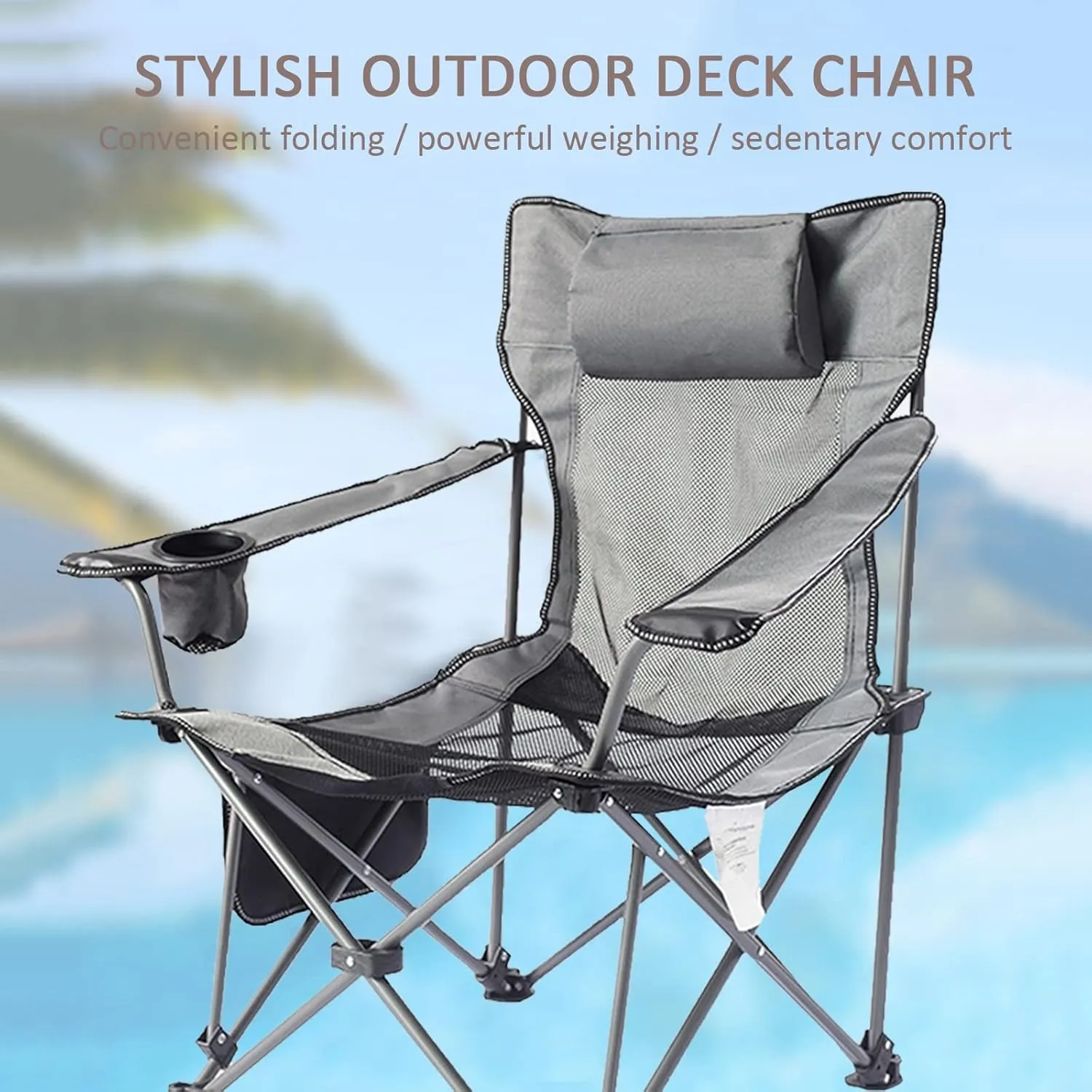 Camping Chair Recliner Portable, Beach Chairs Height Folding Lightweight, Comfortable Camping Chairs, for Camping, Hiking Fishing,F