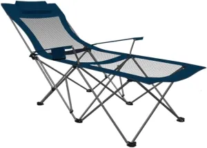 Camping Chairs Portable Camping Chair with Footrest Mesh Backrest Folding Reclining Lunch Break Bed Sitting Lying Dual-Purpose Beach Seat Portable Folding Chair (Color : D)
