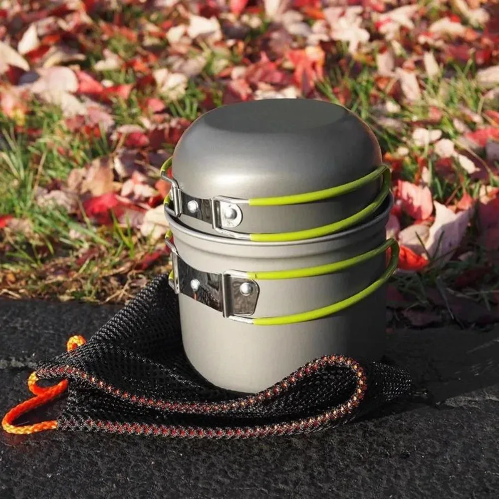 Camping Cookware Mess Kit Ultralight Camping Pot Set