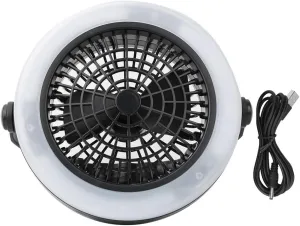 Camping Fan Lamp, Portable 12LED Fan Light, USB Charging Tent Lantern, Fan Lamp for Outdoor Hiking Camping