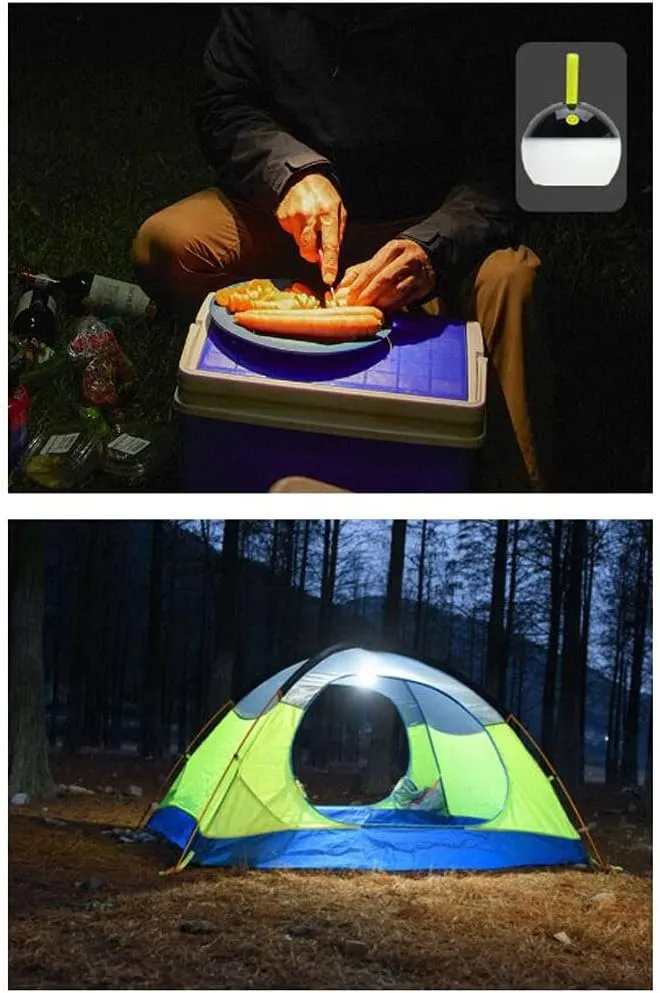 Camping Lantern Outdoor Waterproof Camping Light LED Hanging Tent Light Rechargeable Mini Light Portable Light for Camping Hiking Fishing (Color : Yellow)