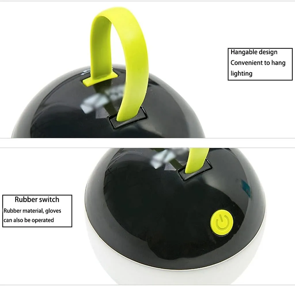 Camping Lantern Outdoor Waterproof Camping Light LED Hanging Tent Light Rechargeable Mini Light Portable Light for Camping Hiking Fishing (Color : Yellow)