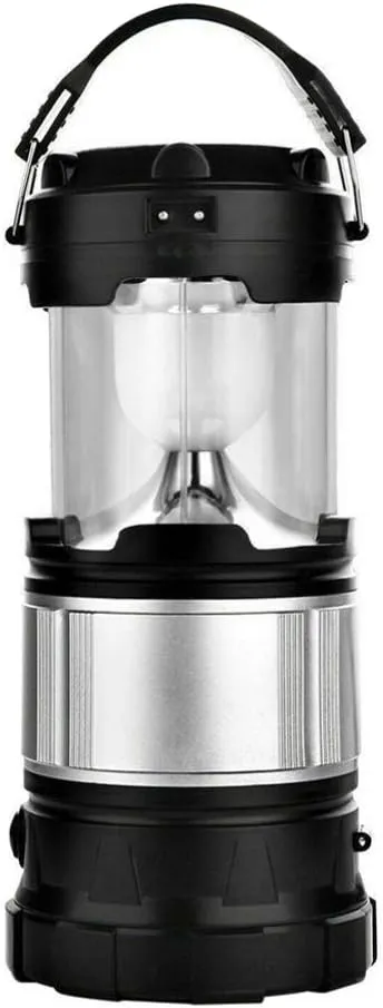 Camping Lantern,LED Solar Camping Lantern Flashlight Solar Powered Emergency Light Retractable Lamp with Battery for Outdoor Camping Hiking