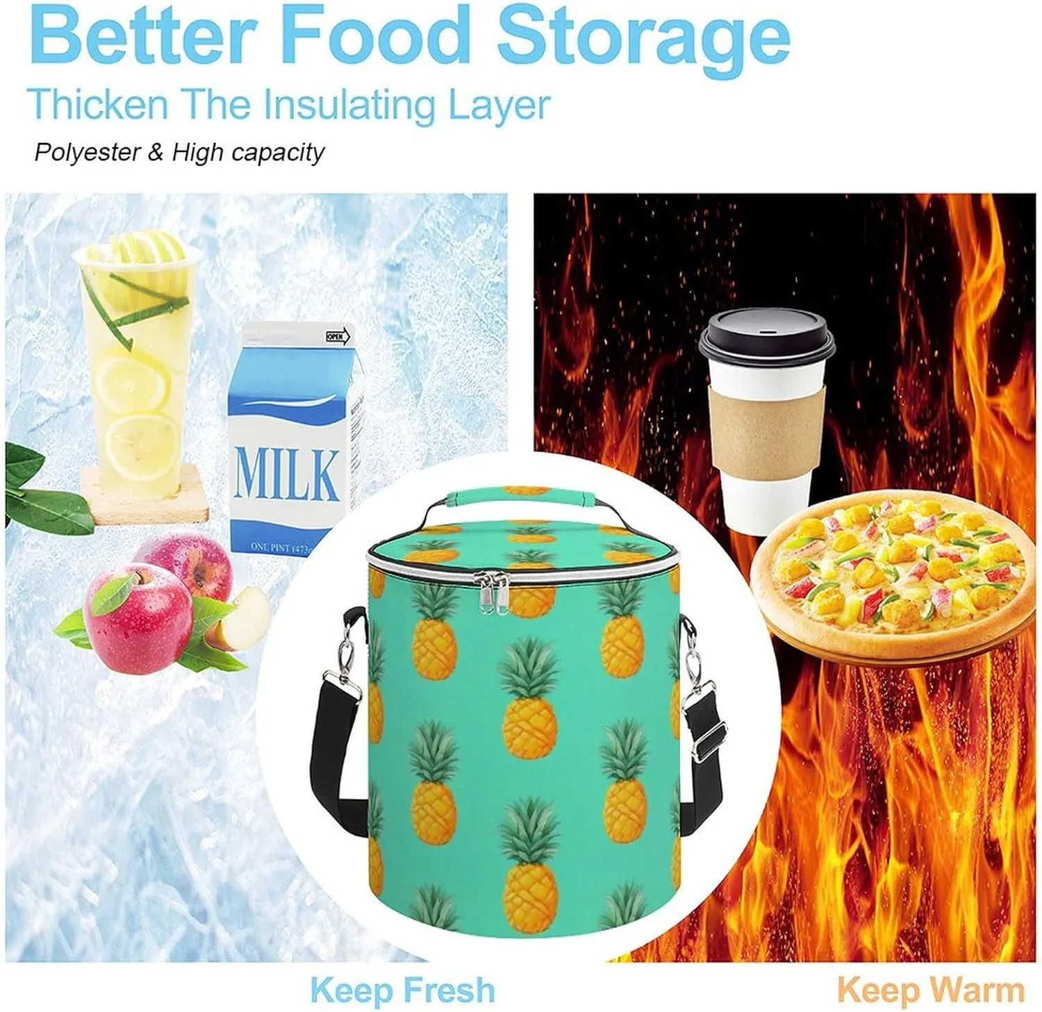 Camping Leak-Proof Coolers, Collapsible Insulated Ice Chest for Beach, Travel