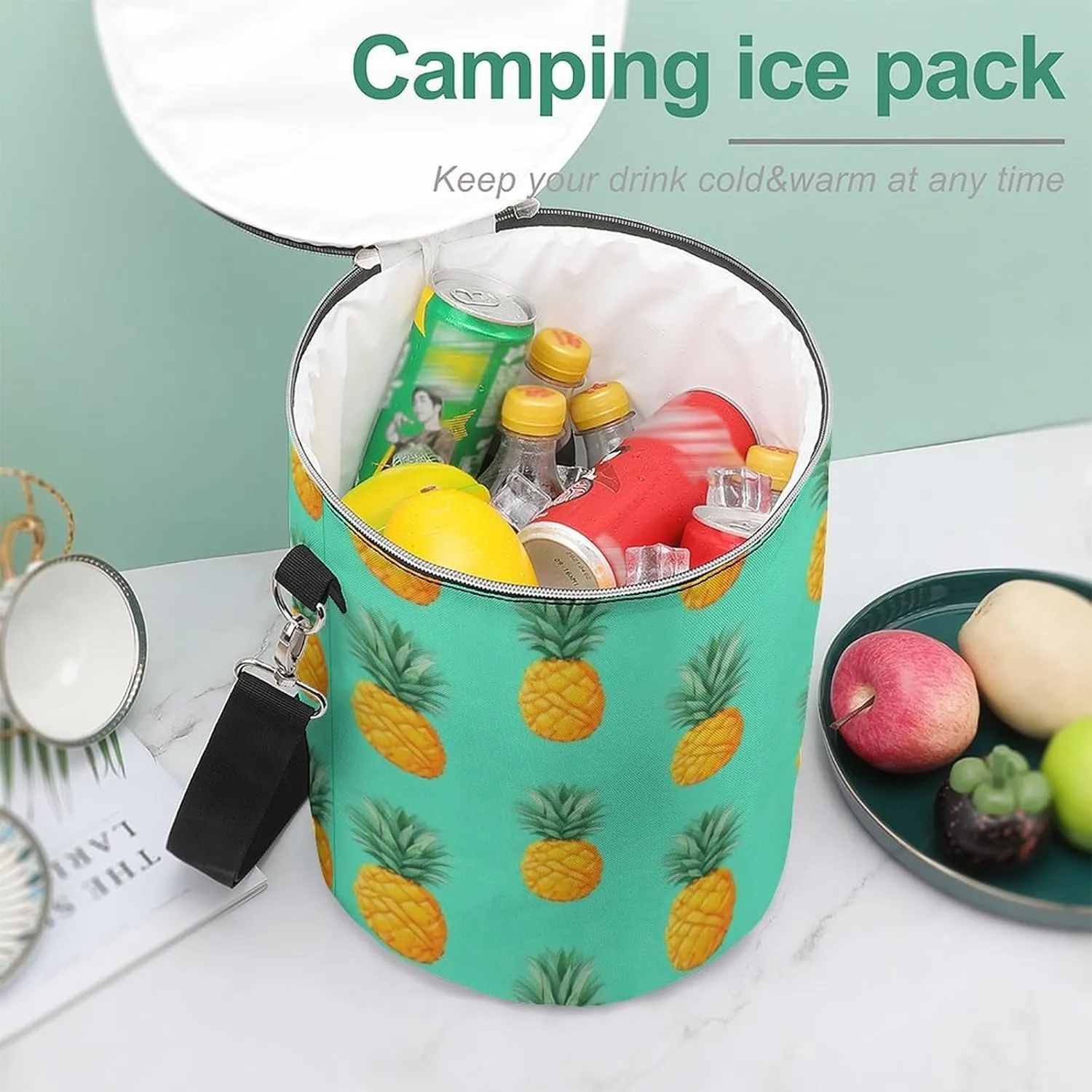 Camping Leak-Proof Coolers, Collapsible Insulated Ice Chest for Beach, Travel