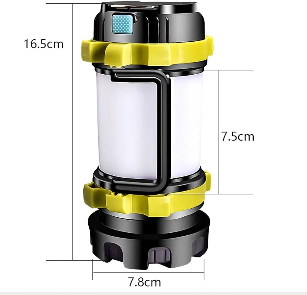 Camping Lights Multifunctional Camping Light Can Be Hung Tent Light Portable Lantern Can Be USB Rechargeable Emergency Light Camping Lantern (Color : Yellow)