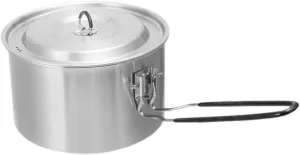 Camping Pot Camp Stockpot Boiling Water Non Stick Lightweight with Lid Cover Cooking Pot for Beach Travelers Picnics Hiking