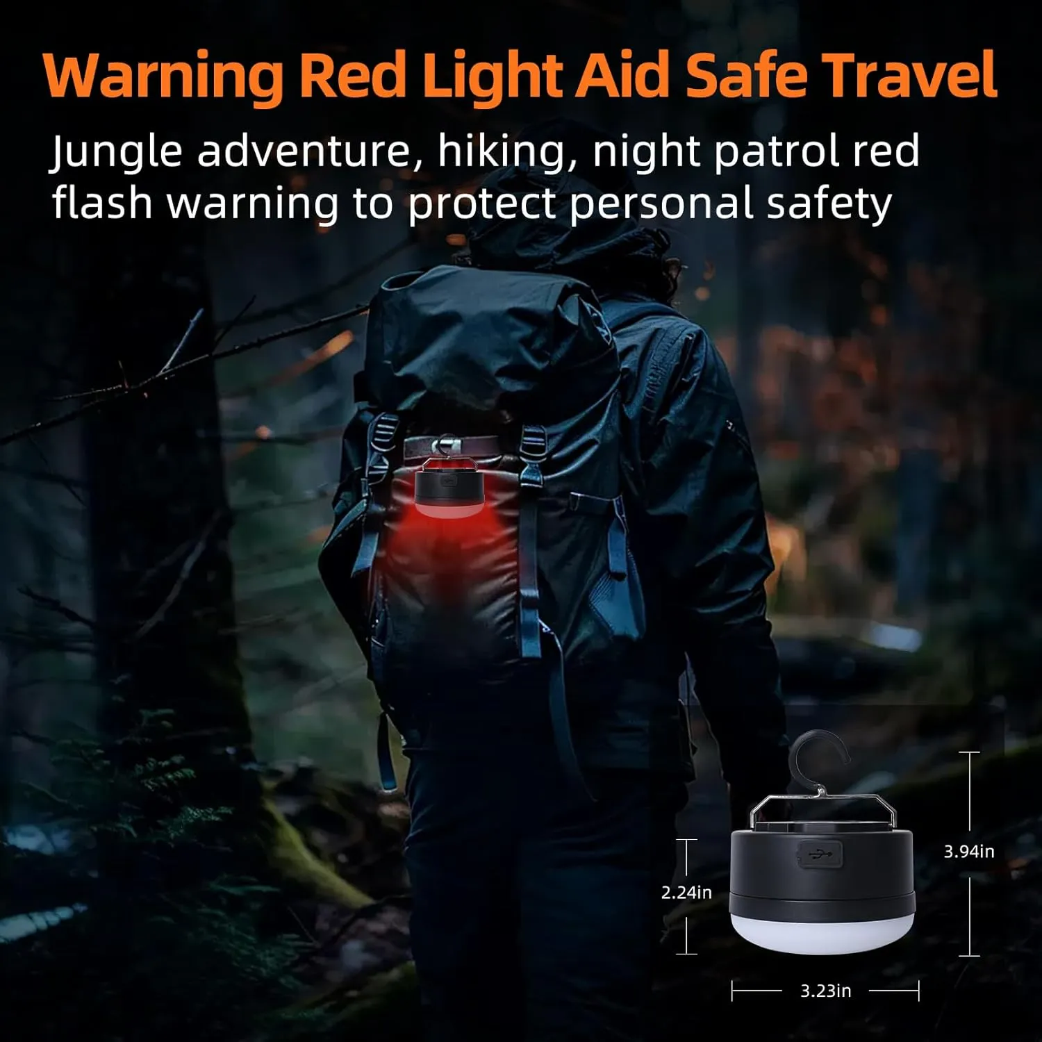 Camping Tent Lights Rechargeable 1000LM LED Camping Lantern - IPX5 Waterproof Hanging Light with 4 Modes 3000mAh Portable Outdoor Light for Camping, Hiking, Emergencies, Home Use