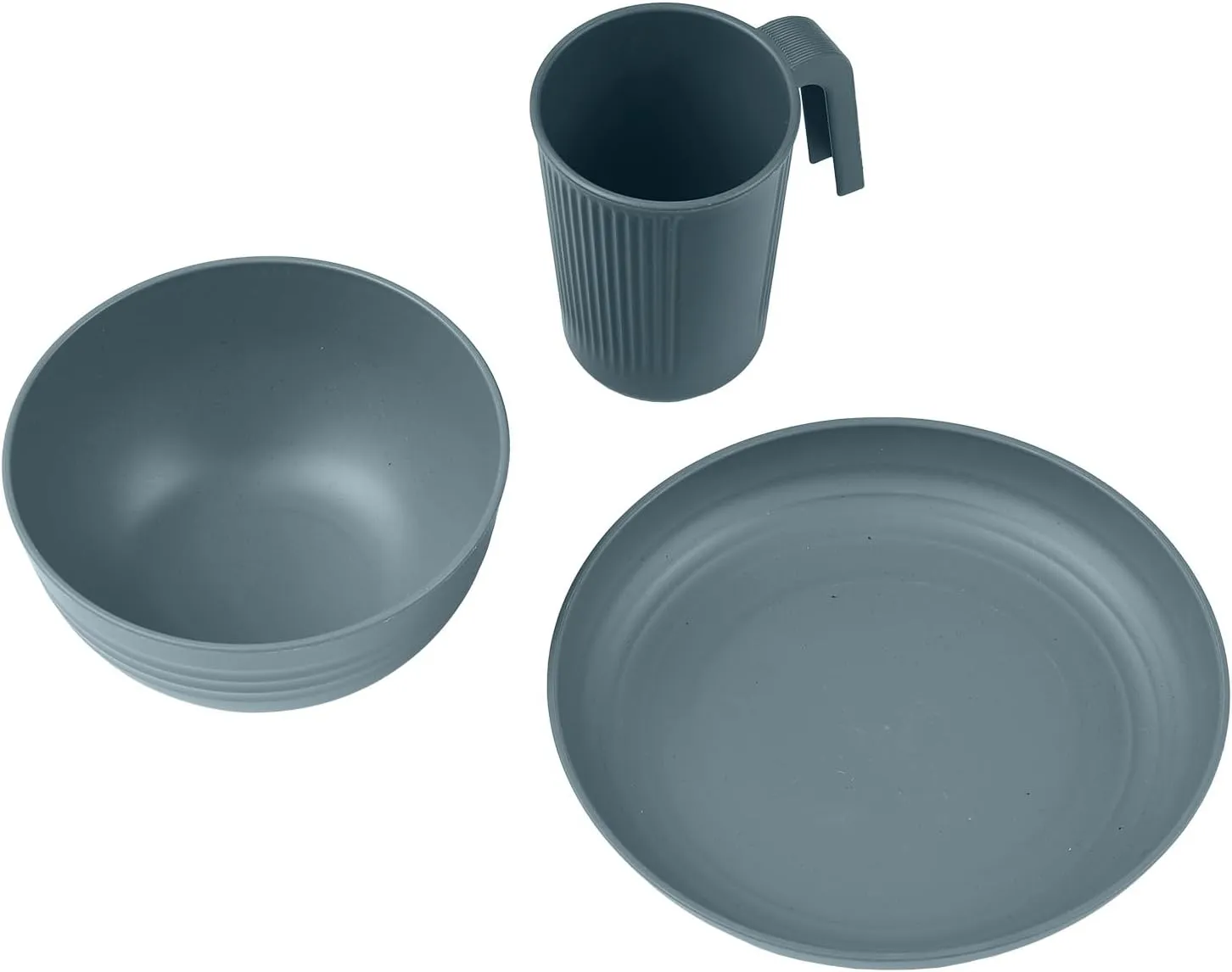 Camping Utensils Set for 1 Portable Wheat St Mess Kit with wl Plate Cup Fork Spoon Outdoor Tablewa & Picnicwa