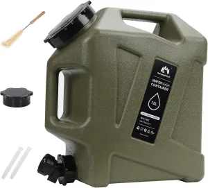 Camping Water Container - 3.2 Gallan Water Jug with Spigot| Portable Water Tank for Outdoor Hiking Picnic Supplies-Green