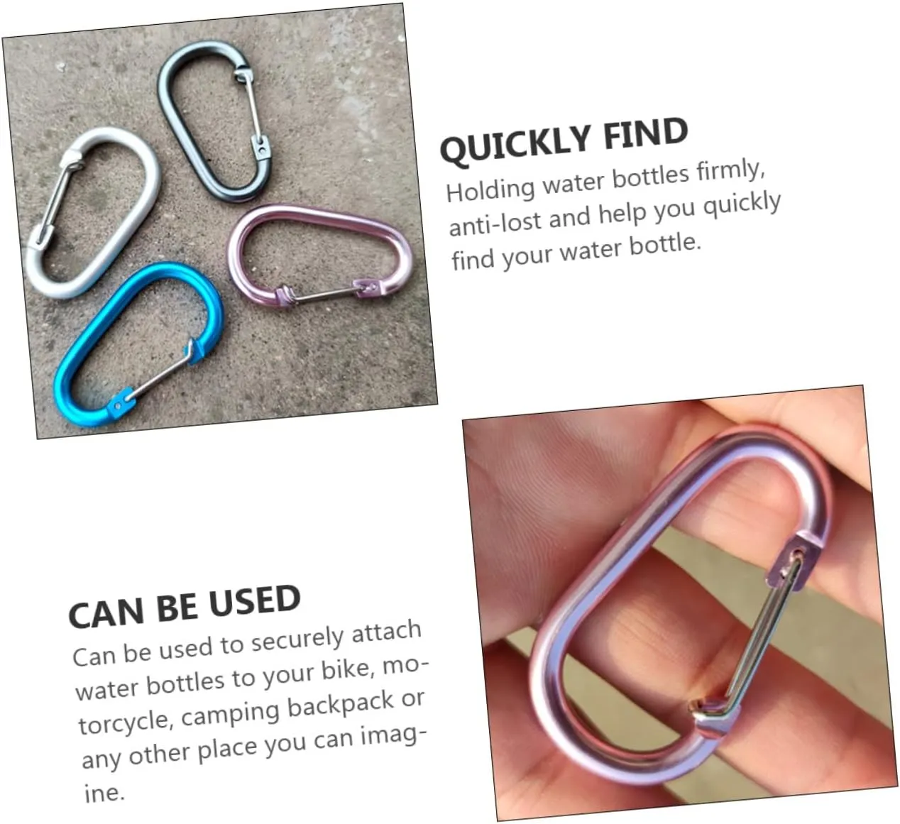 Carabiner Bottles Waterbottle Bottle Rack Water Bottle Small Kitchen Appliances Collapsible Travel
