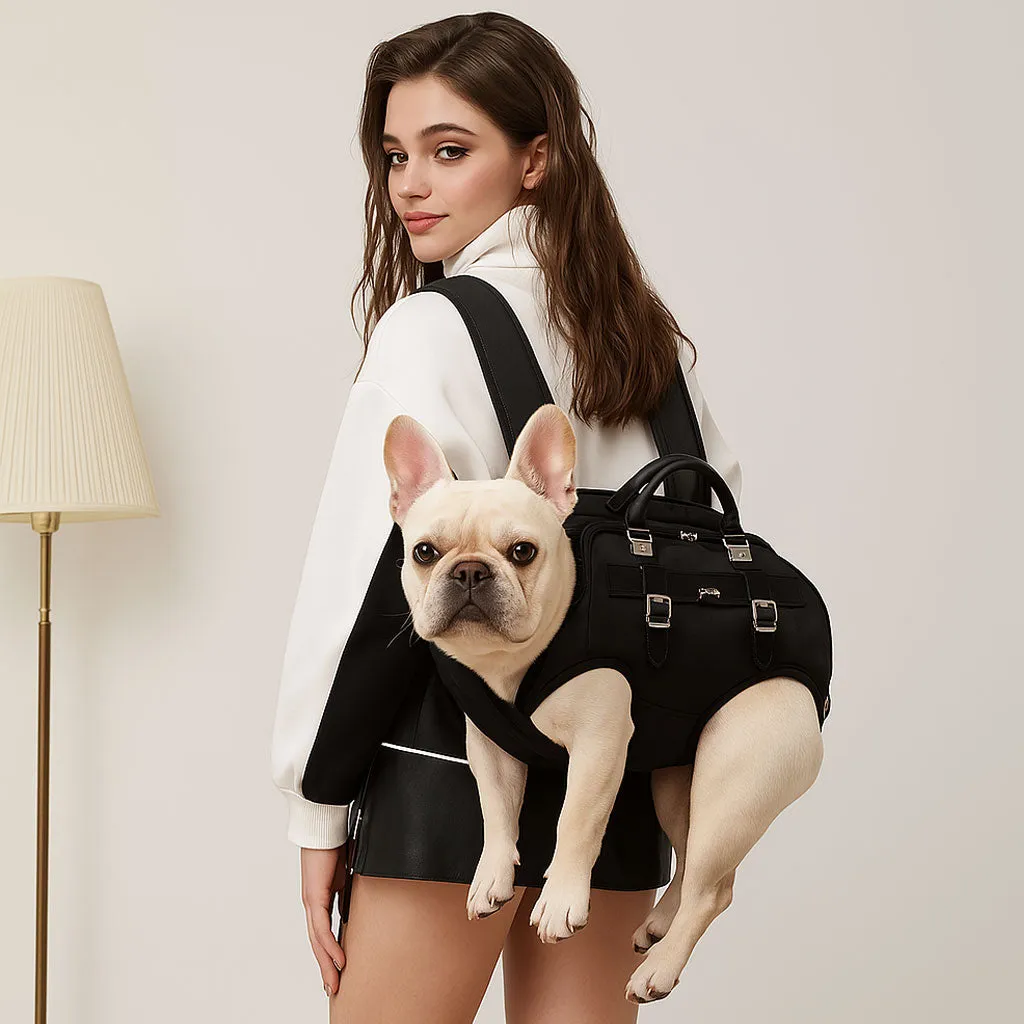 CarryPaw Frenchie Side Carry Backpack – Portable Lightweight and Secure Pet Carrier Bag