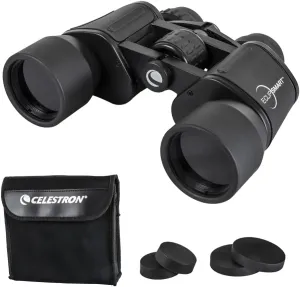 Celestron 71238 EclipSmart 10x42 Porro Solar Binoculars - ISO 12312-2 Compliant, Rubber Grip Surface with Multi-Coated Optics, BK7 Glass, Neck Strap and Soft Carry Case, Black