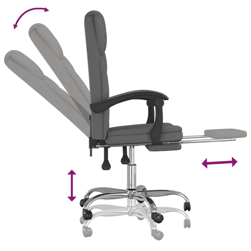 Chair Accent Reclining Desk Chair with Wheels for Living Room Fabric