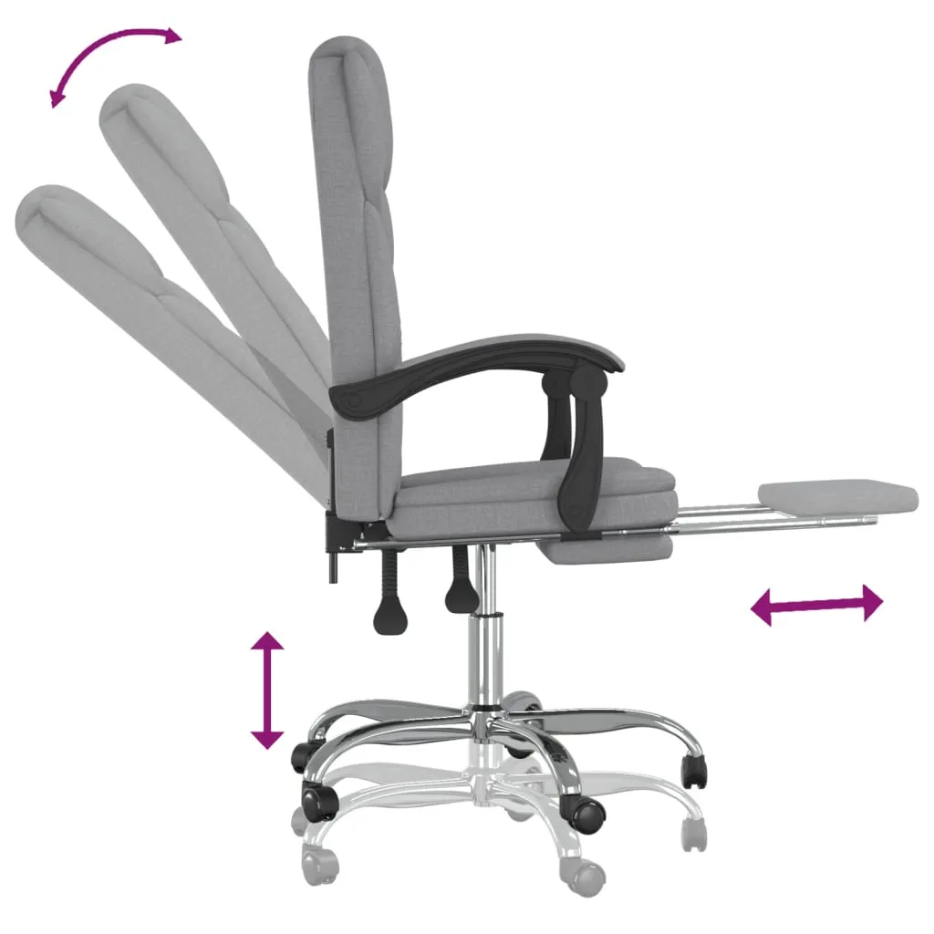Chair Accent Reclining Desk Chair with Wheels for Living Room Fabric