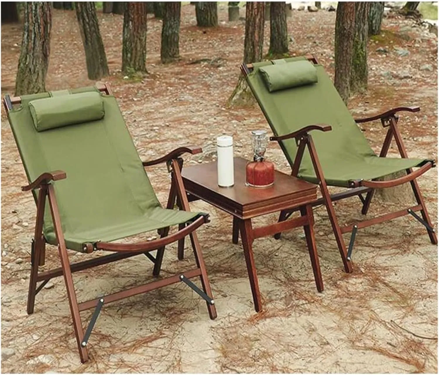 Chair Folding Chairs with Padded Seats Outdoor, Directors Chairs Foldable, 3-Position Adjustable Reclining Camping Chair Lawn Chair with Arms for Adults Wooden Frame Lightweight Chair (Color : Dolphi