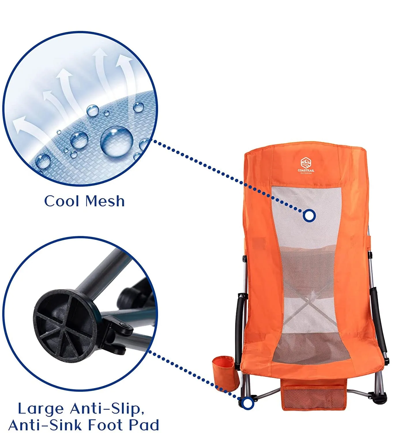 Chair High Back Folding Mesh