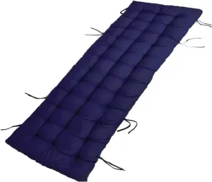 Chair Pad Soft and Comfortable Sunbed Cushion Deck Chairs Cotton Cushion for Garden Outdoor Patio Sun Loungers Bed Recliner Lounger Cushion （No Chair） (Color : Blue2, Size : 160X50cm)