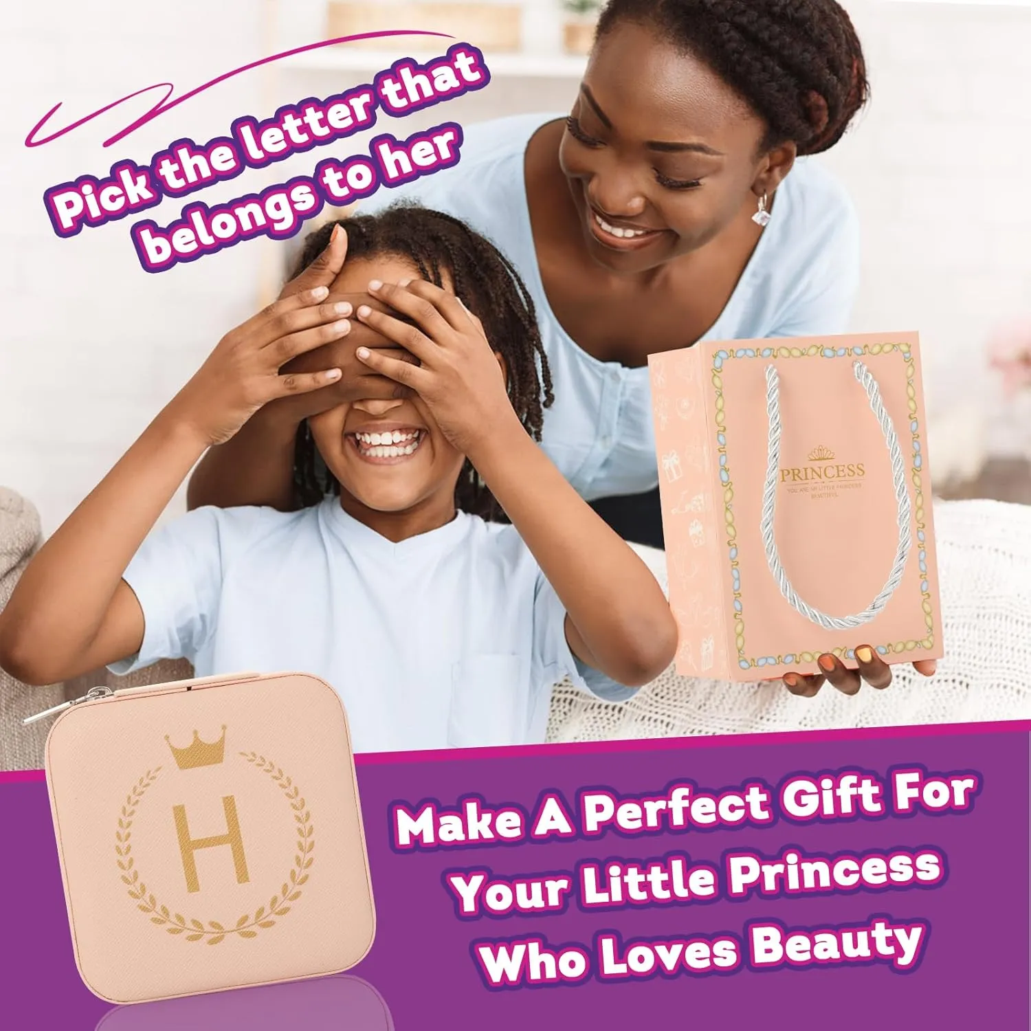Charm Bracelet Making Kit, Gifts for 5 6 7 8 9 10 11 12 Year Old Girls, Jewelry Making Kit for Girls with Initial Jewelry Box, DIY Necklace Kit Girls Toys Age 6-8 8-12 Girls Christmas Gifts - H