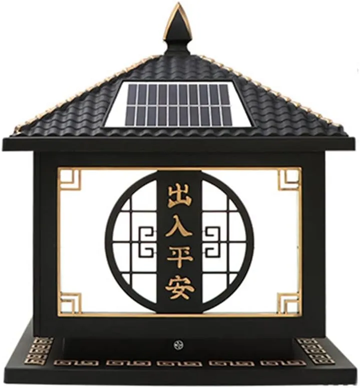 CHENKUI Deck Post Cap Light LED Solar Post Light Outdoor Square Fence Outdoor Column Head Lamp Waterproof Courtyard Villa Decor Light Fixture for Wooden Posts Deck Fence Patio