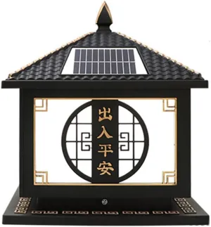 CHENKUI Deck Post Cap Light LED Solar Post Light Outdoor Square Fence Outdoor Column Head Lamp Waterproof Courtyard Villa Decor Light Fixture for Wooden Posts Deck Fence Patio