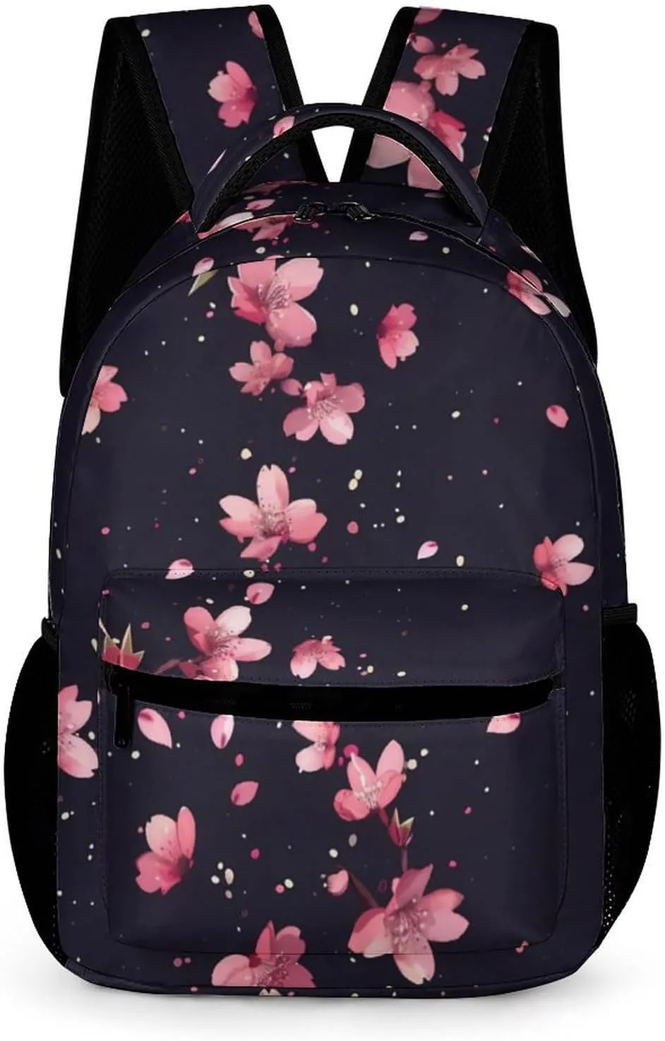 Cherry Flowers Travel Backpack Cute Laptop Bag Aesthetic Campus Backpack Casual Daypack
