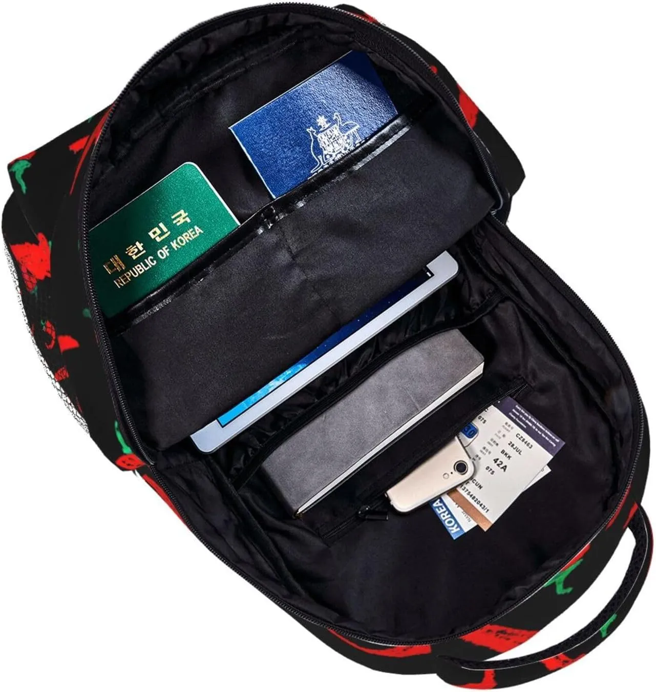 Chili Pepper Backpack Casual Laptop Backpack Lightweight Double Shoulder Bag Travel Daypack For Women Men
