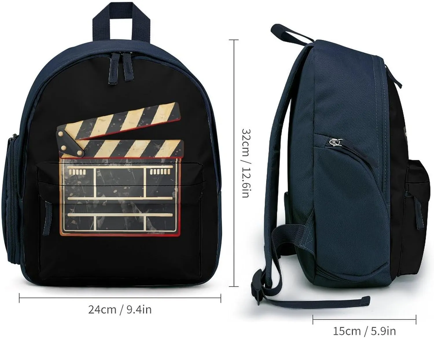 Cinema Clapper Board Travel Laptop Backpack for Men Women Lightweight Shoulder Bag Work Bag Daypack