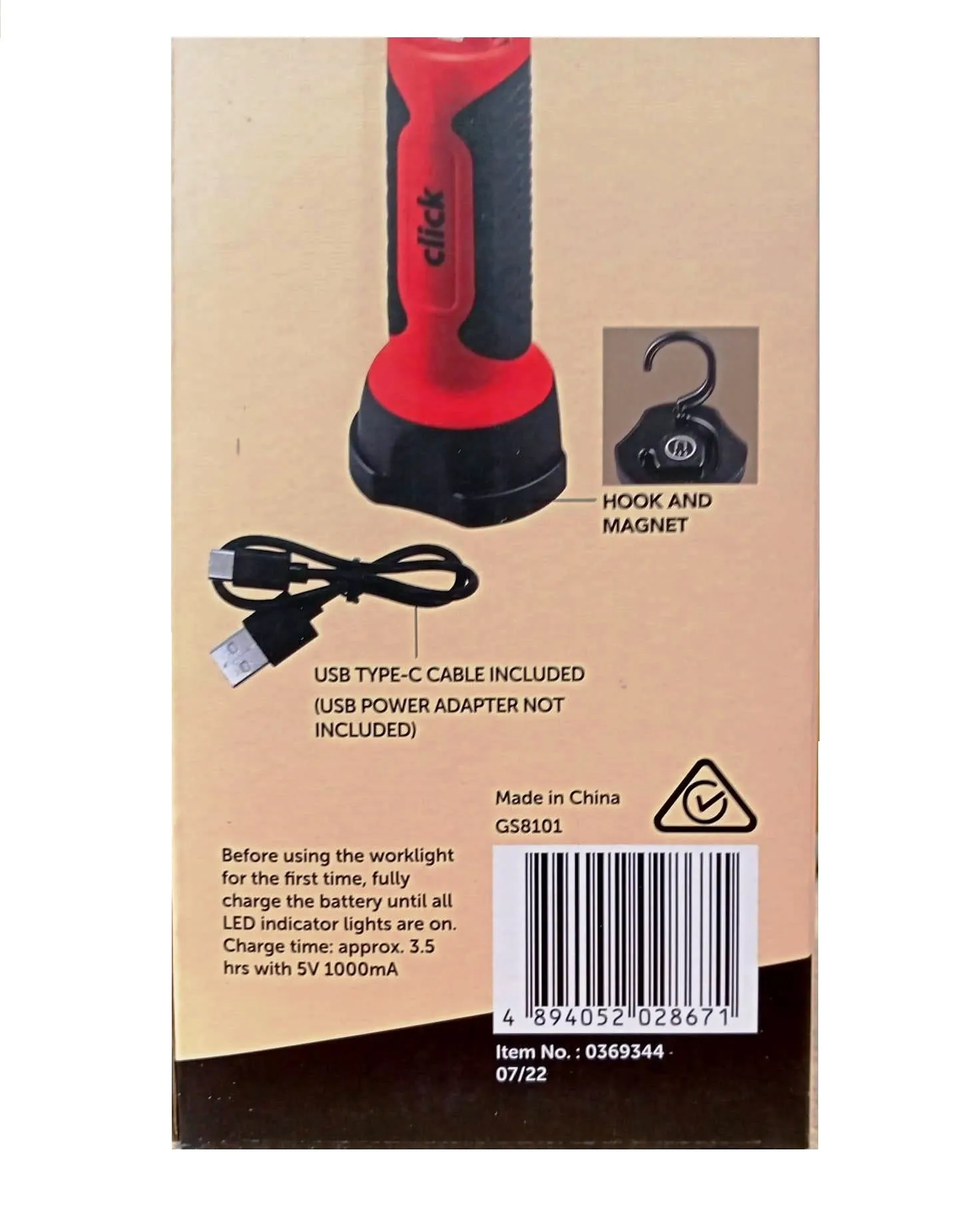 Click 3 in 1 Multipurpose Extendable Rechargeable Work Light - GS8101