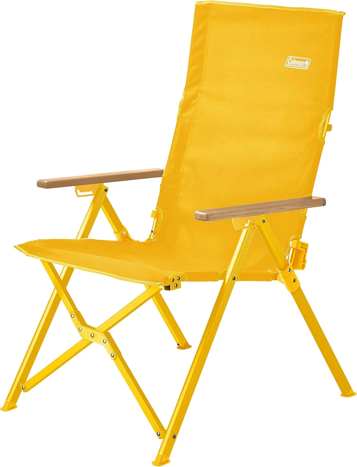 Coleman 2195980 Lei Chair, Yellow (Amazon Limited Color), 3 Levels, Reclining, Folding, High Back