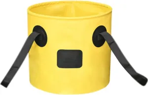 Collapsible Bucket 5 Gallon Camping Water Storage Container Portable Folding Foot Bath Tub Wash Basin for Traveling Hiking Fishing Boating Gardening (Color : Yellow, Size : 10L)