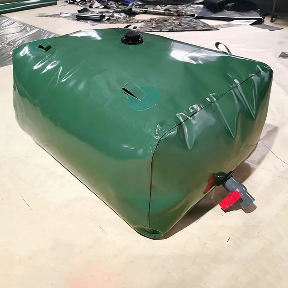 Collapsible Portable Water Tank - 400L/4000L Heavy-Duty PVC Storage Container with Valves for Emergency Water Supply(5000 L/1320 Gallon/2.5x2x1 m)
