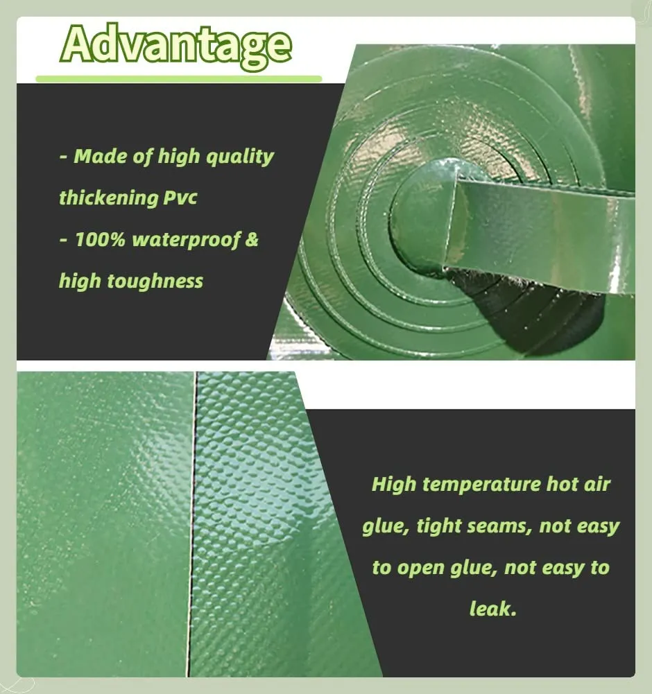 Collapsible Portable Water Tank - 400L/4000L Heavy-Duty PVC Storage Container with Valves for Emergency Water Supply(5000 L/1320 Gallon/2.5x2x1 m)
